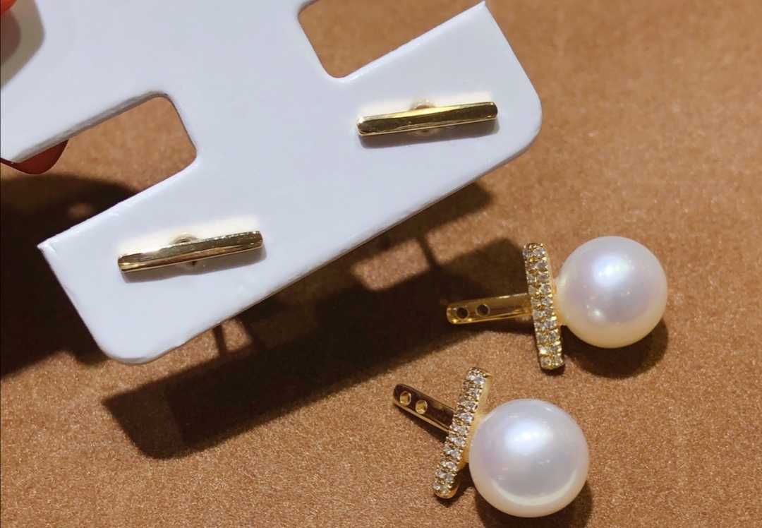 高級】天然淡水真珠 ダイヤモンド付き2wayピアスk18 | sweatreno.com