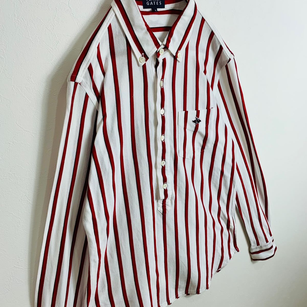 ワッペン ヤフオク! - パーリーゲイツ メンズ ストライプ 長袖 シャツ