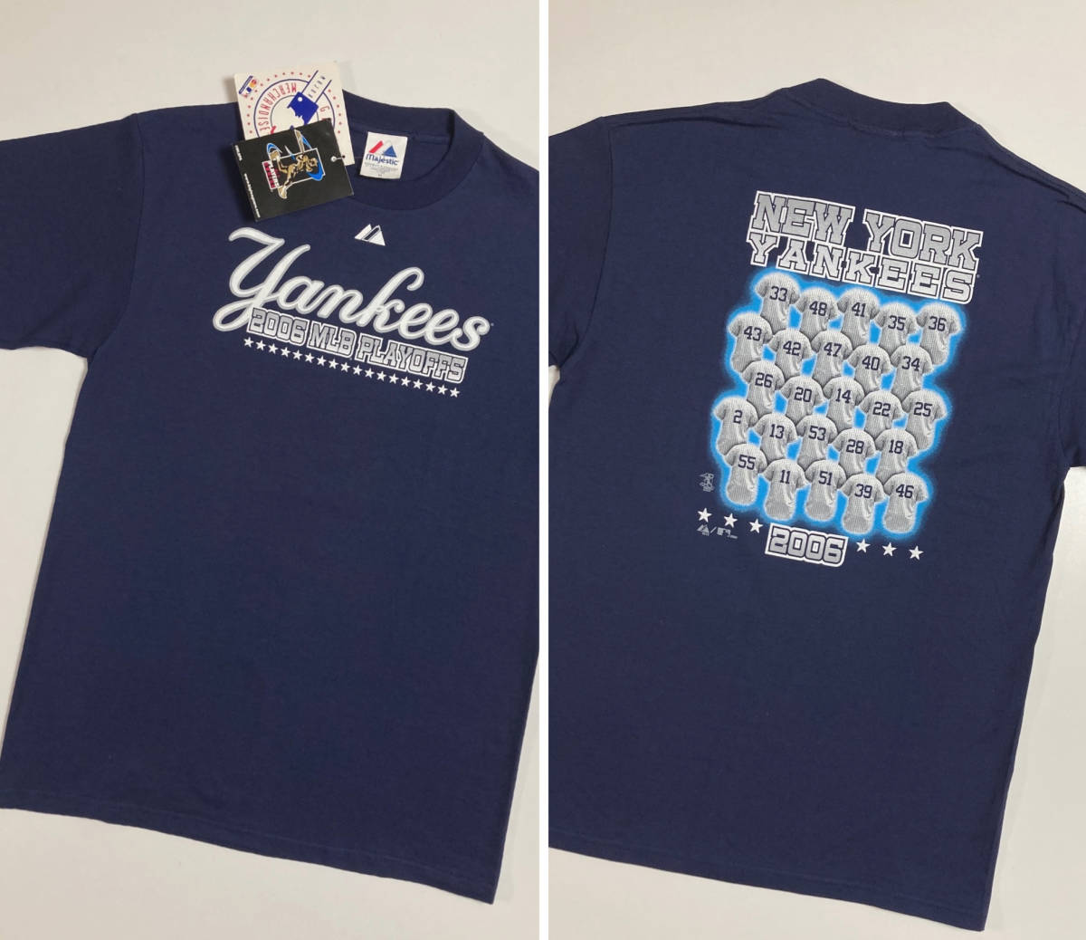未使用品 MLB 2006年 00s ヤンキース Tシャツ Majestic 松井 ジーター デッドストック ビンテージ_画像1