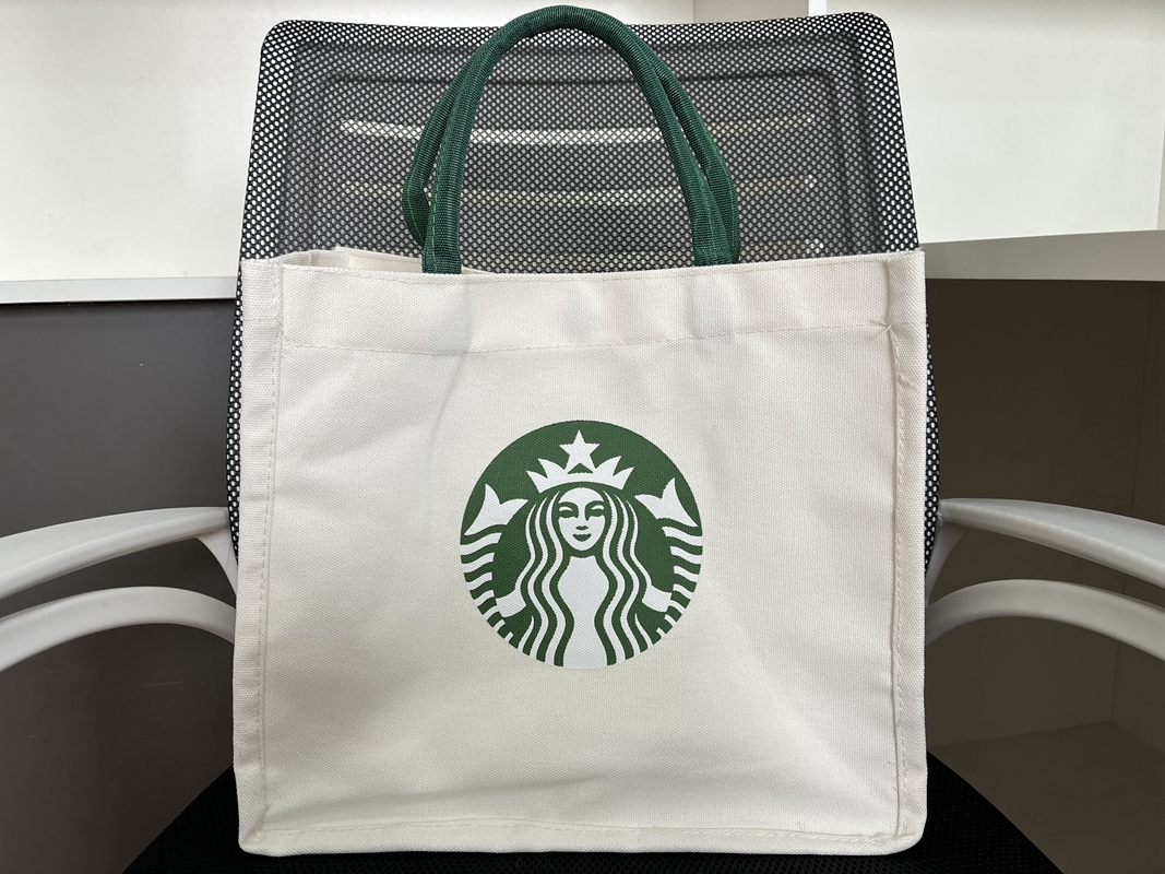 スターバックス Starbucks トートバッグ エコバッグ 手提げ袋 かばん キャンバス ホワイト 送料無料