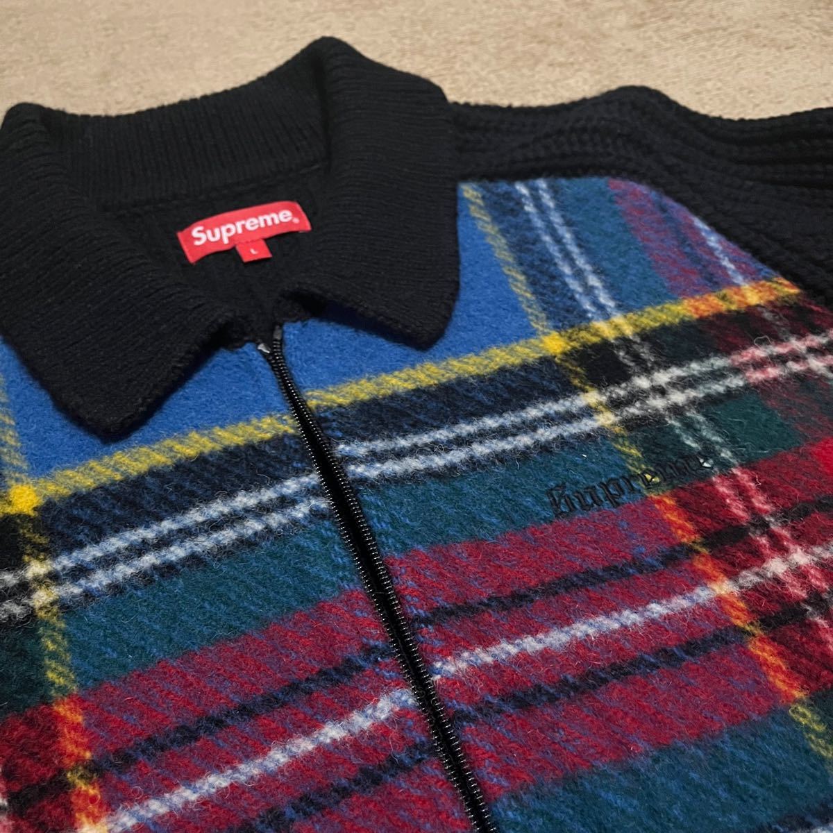 Supreme Plaid Front Zip Sweater シュプリーム フロント ジップ