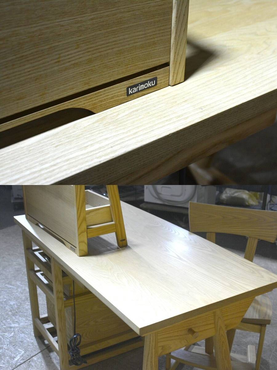 * karimoku/ Karimoku письменный стол /. чуть более стол встроенный Wagon с роликами .*