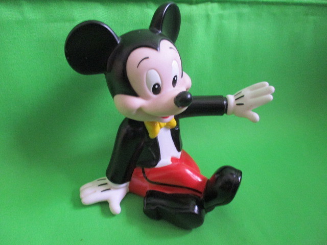 昭和レトロ　ミッキーマウス　貯金箱　置物　インテリアに！　Disney　正規品　_画像1
