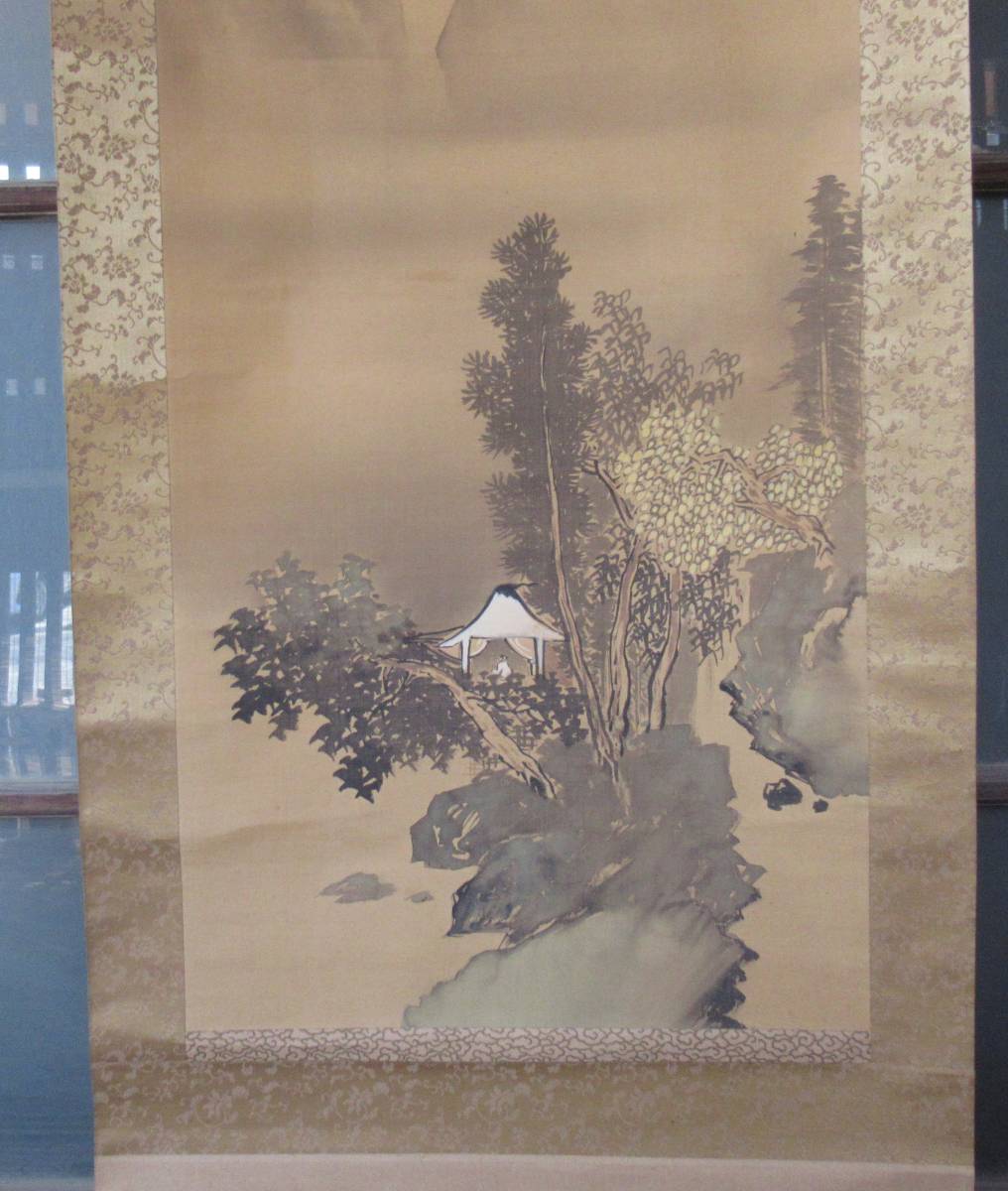 掛軸 山水の図(銘 文晁)絹本 中国美術仏教日本刀脇差短刀 | www