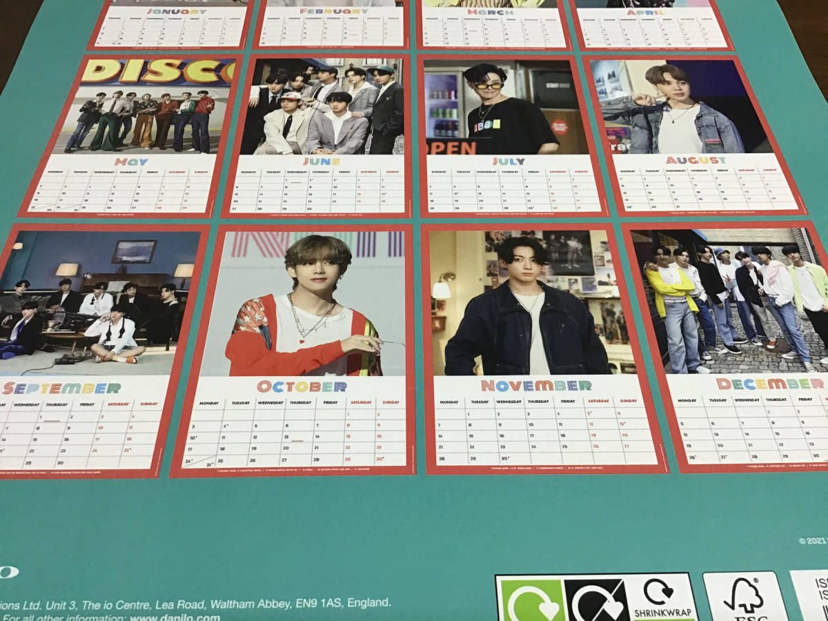  free shipping # sample goods #2022 year BTS calendar A3 import version ornament 