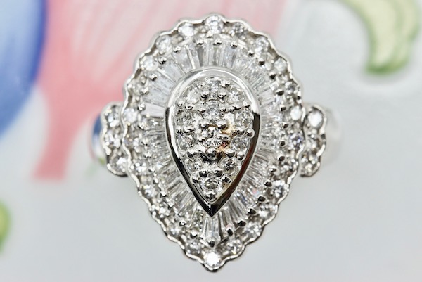 新品仕上■■Pt900 プラチナ リング 指輪 ダイヤモンド1.03ct 12号 管理GR992