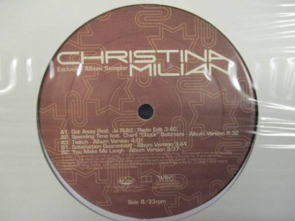 Christina Milian ： Exclusive Album Sampler 12'' // Get Away / Spending Time / 5点で送料無料_画像1