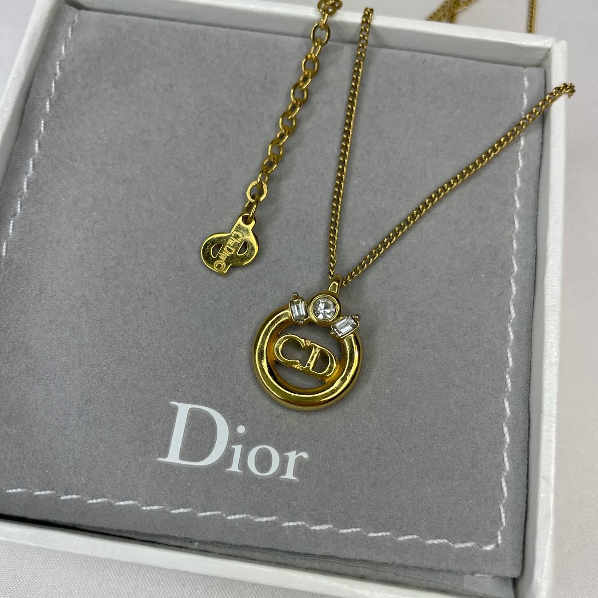 極美品 Christian Dior クリスチャンディオール ネックレス ゴールド