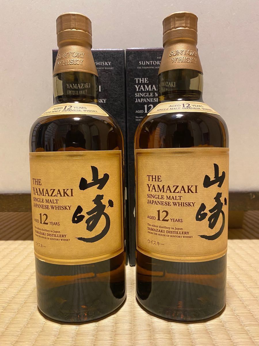 山崎12年 シングルモルトウイスキー 山崎 700ml 2本セット 新品 未開封