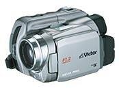 JVCケンウッド ビクター 液晶付デジタルビデオカメラ 受注生産品 シルバー 最新デザインの GR-DF590-S 良品 中古