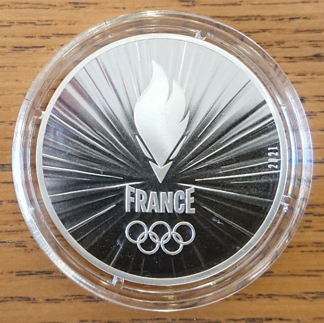2021 フランス パリ2024 オリンピック開催記念 10ユーロ プルーフ銀貨
