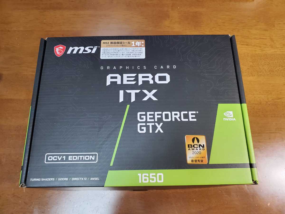 新品未使用 Nvidia MSI GeForce GTX 1650 AERO ITX 4GB www.falconofs.com