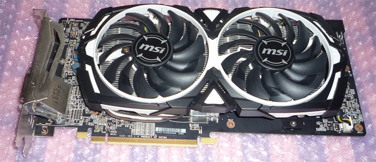 通常便なら送料無料 MSI Radeon RX 580 ARMOR 8G OC グラフィックス