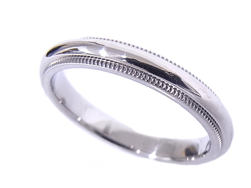 ティファニー TIFFANY&Co. Pt950 プラチナ ミルグレイン バンドリング