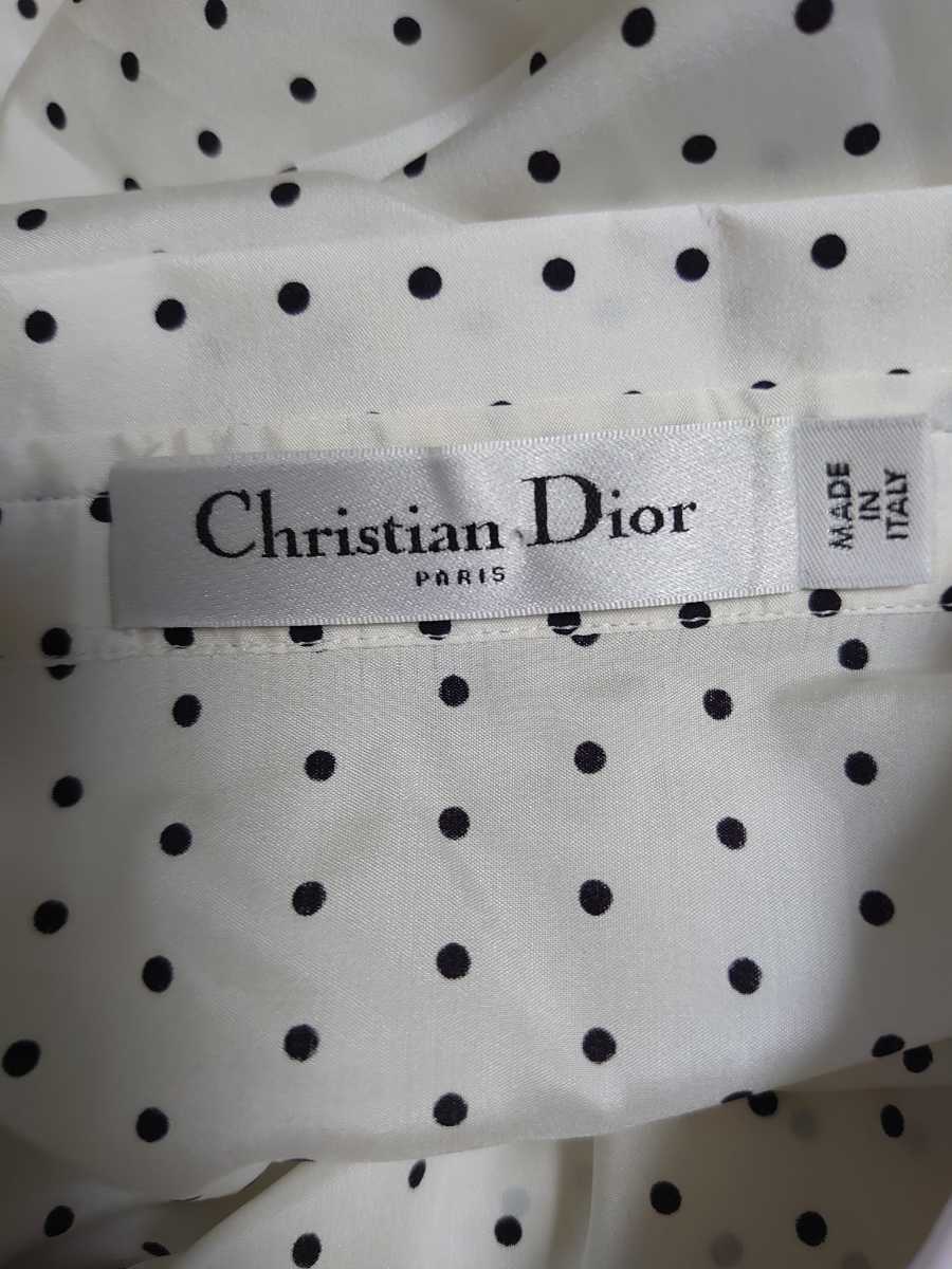 Christian Dior 2020aw bee刺繍 ドット柄ブラウス