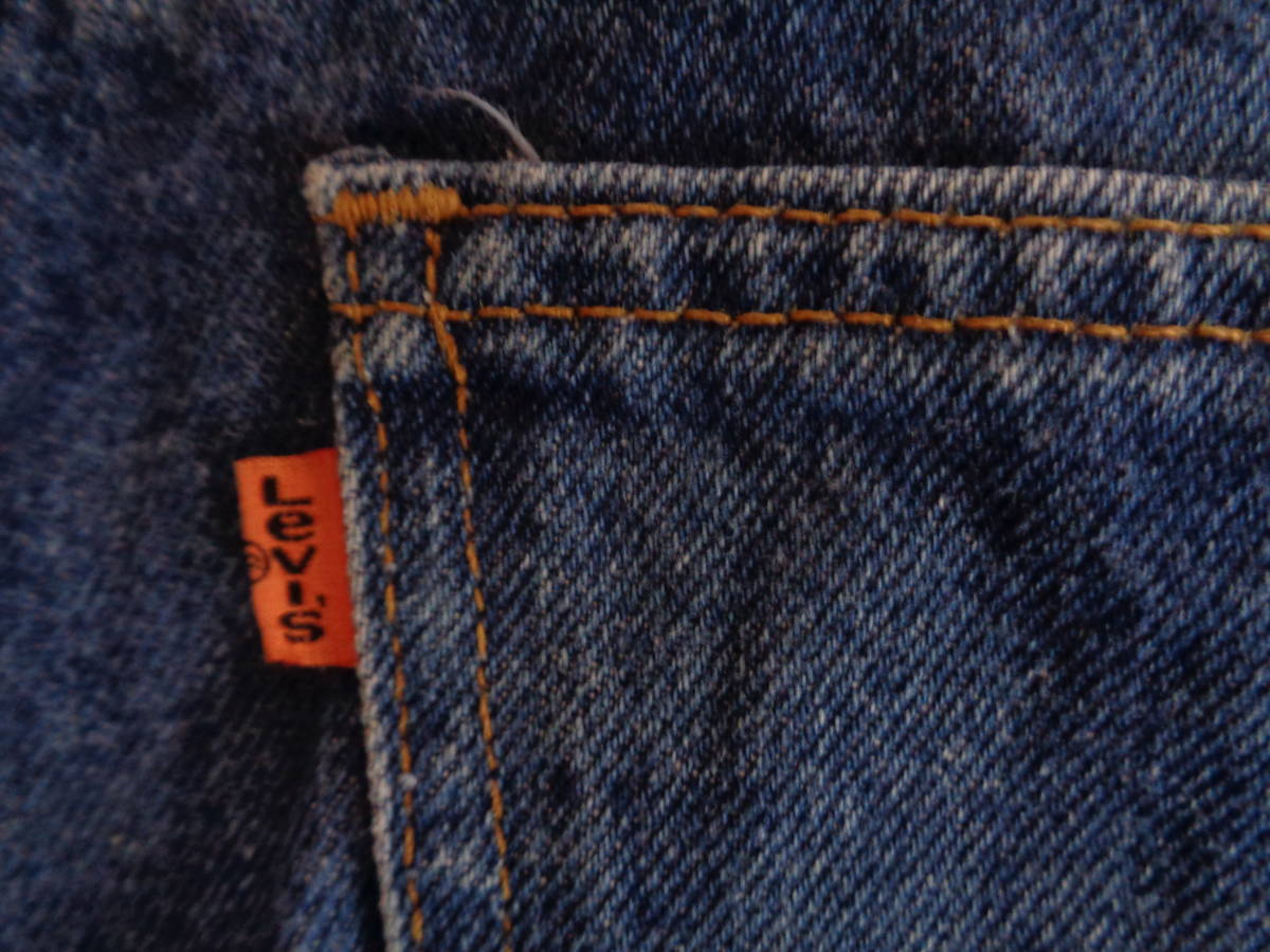 美品 濃青紺 USA製 リーバイス 517-0217 スモールe オリジナル オレンジ タグ W32 L31 検索 前期 501XX ビッグE