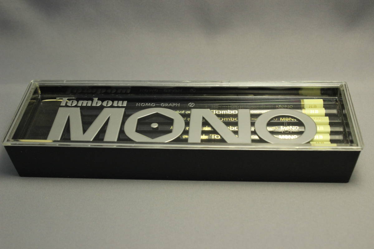 昭和レトロ　トンボ鉛筆　モノ　MONO　初代モデル　プラケース入り　１ダース　消しゴム付き　未使用　当時物_画像6