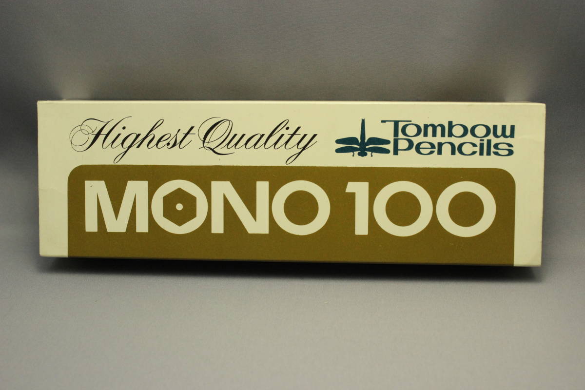 昭和レトロ　トンボモノ100　MONO100 HB　プラケース入り　１ダース　消しゴム付き　トンボ鉛筆　初代モデル　未使用　当時物_画像1