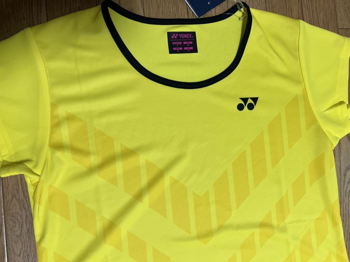 [ price cut ]YONEX Yonex wi men's dry T-shirt for women yellow yellow L badminton wear tennis wear 16516. sweat speed .