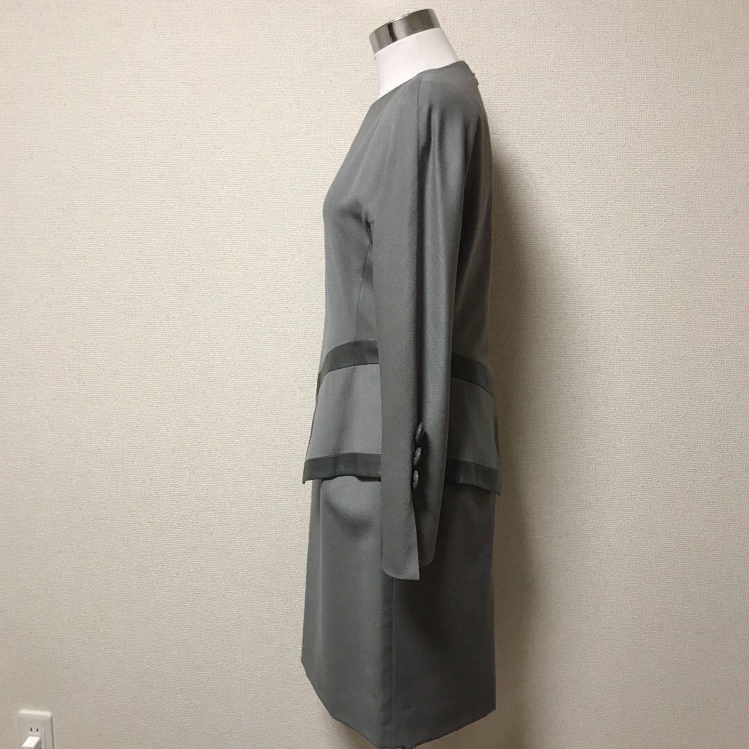 PayPayフリマ|美品 ディオール ひざ丈ワンピース 長袖 グレー 9 ...
