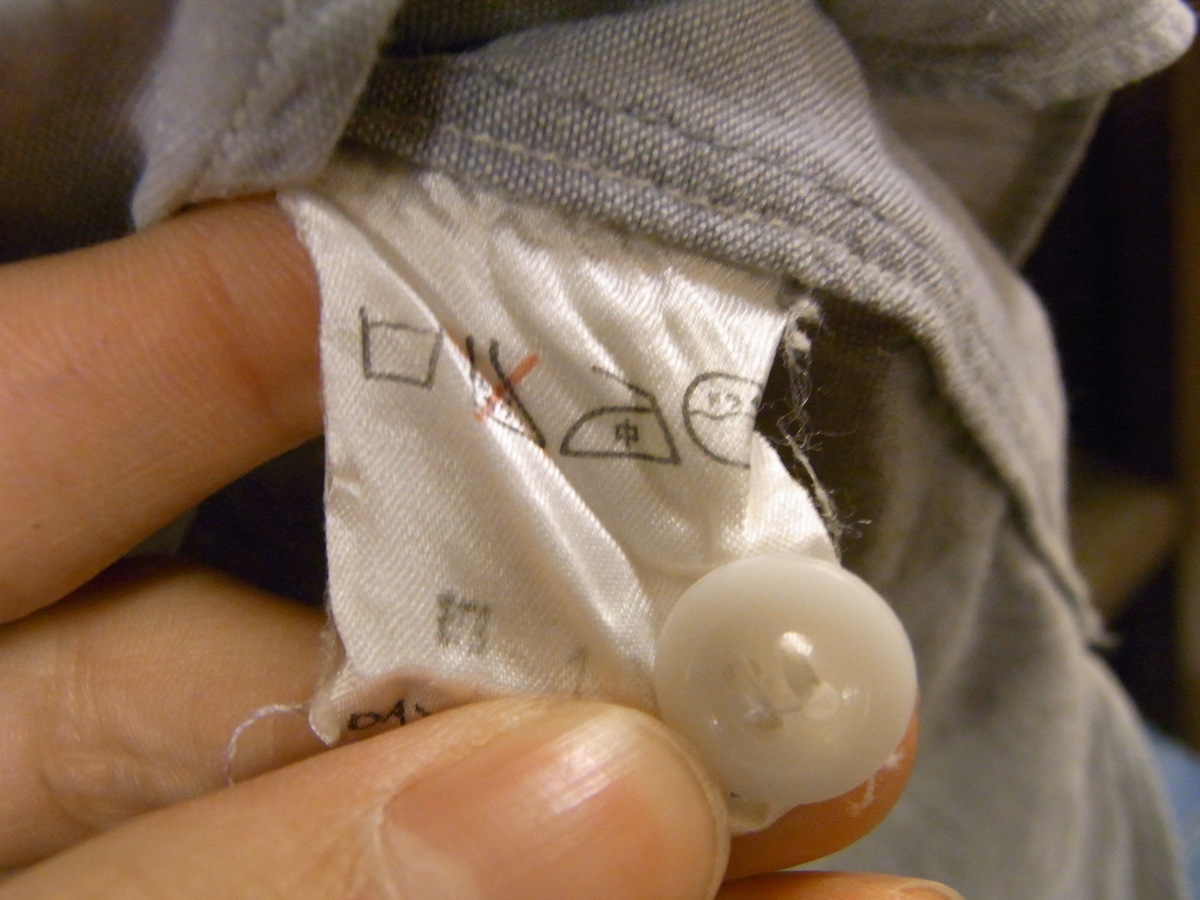 DRY BONES B.D SHIRT SIZE S ドライ ボーンズ ボタンダウン 半袖 シャツ スカル 13 ダイス サイコロ 錨 骸骨_画像4