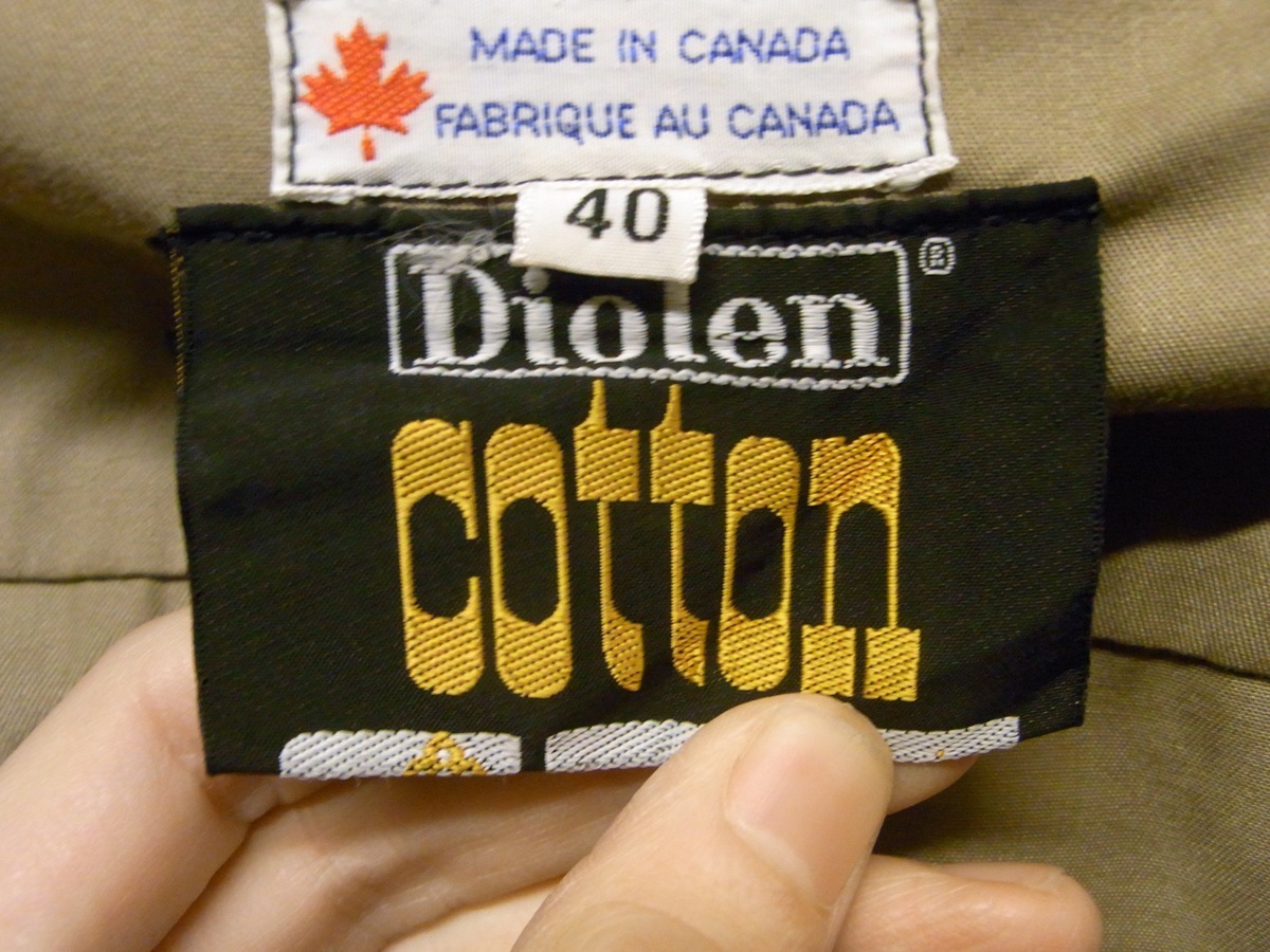 MADE IN CANADA HUNTING WORLD DIOLEN COTTON SAFARI JACKET SIZE 40 Vintage Hunting World Safari jacket 