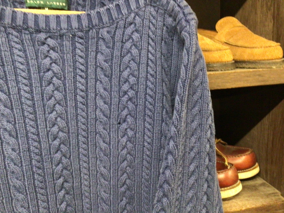 RALPH LAUREN COTTON CABLE KNIT SWEATER SIZE M ラルフローレン コットン ケーブル ニット セーター_画像4