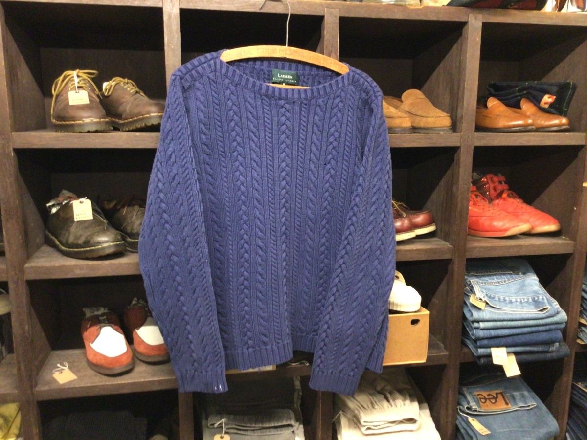 RALPH LAUREN COTTON CABLE KNIT SWEATER SIZE M ラルフローレン コットン ケーブル ニット セーター_画像1