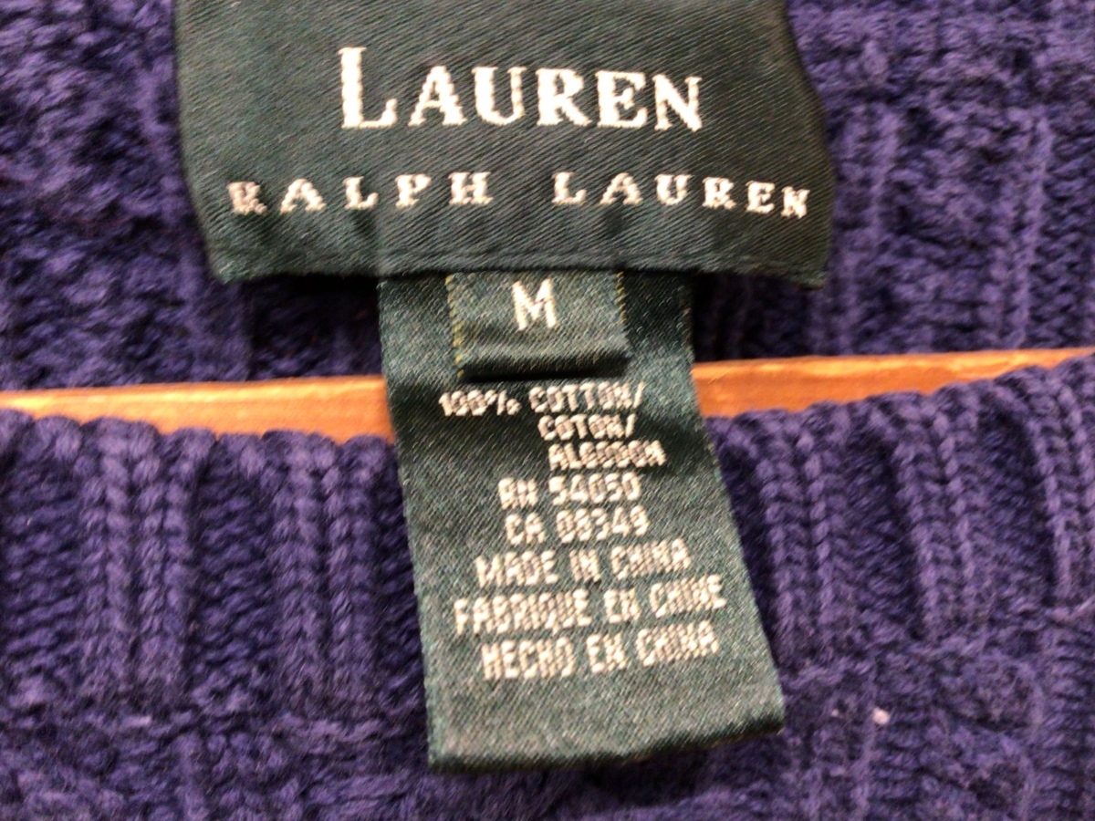 RALPH LAUREN COTTON CABLE KNIT SWEATER SIZE M ラルフローレン コットン ケーブル ニット セーター_画像3