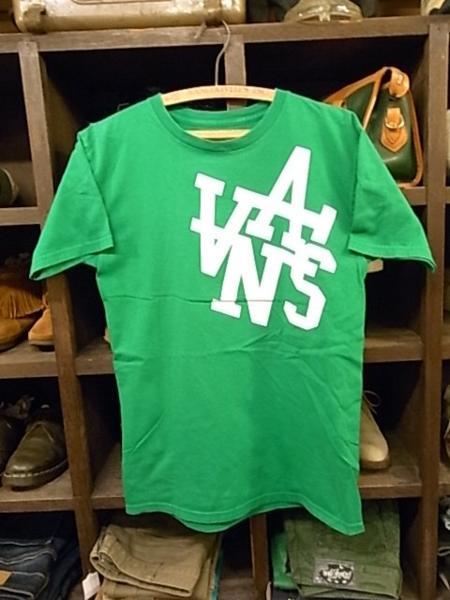 VANS ロゴ プリント 半袖 Tシャツ SIZE S 緑 バンズ_画像1