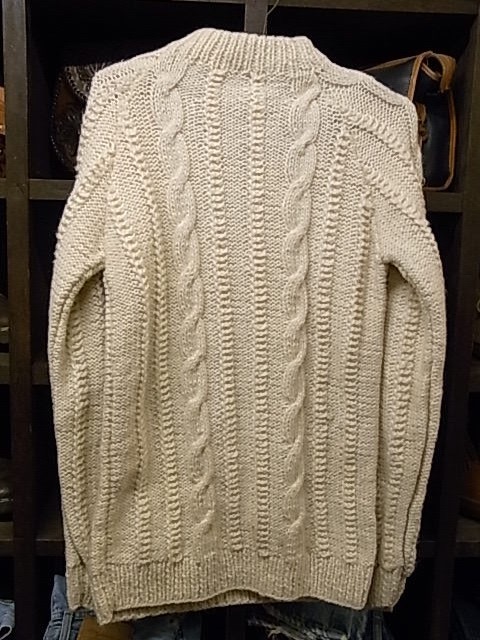 MADE IN DENMARK WOOL HAND KNIT PURE WOOL 100% ALAN SWEATER SIZE S? デンマーク製 ウール ハンドニット プュア ウール アラン セーター_画像2