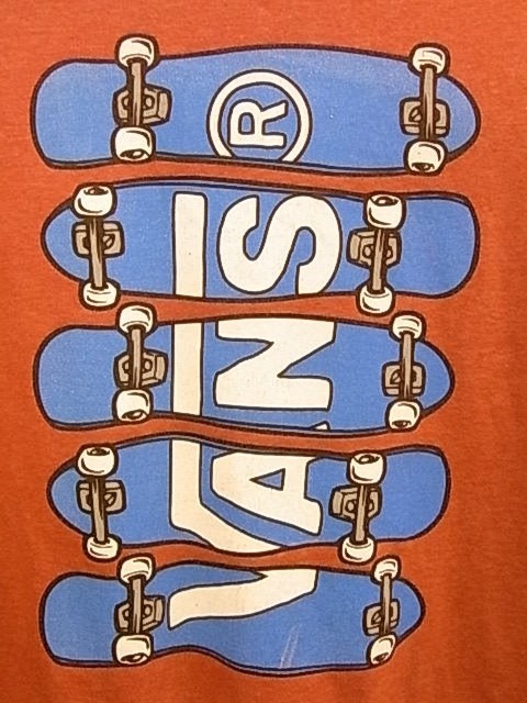 VANS SKATEBORD T-SHIRT SIZE YXL(M?) バンズ スケートボード Tシャツ 半袖 SK8の画像4
