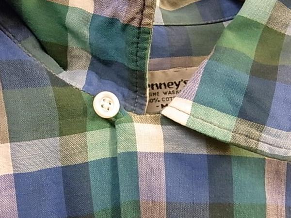 50'S PENNEY'S オープンカラー チェックシャツ SIZE M_画像4