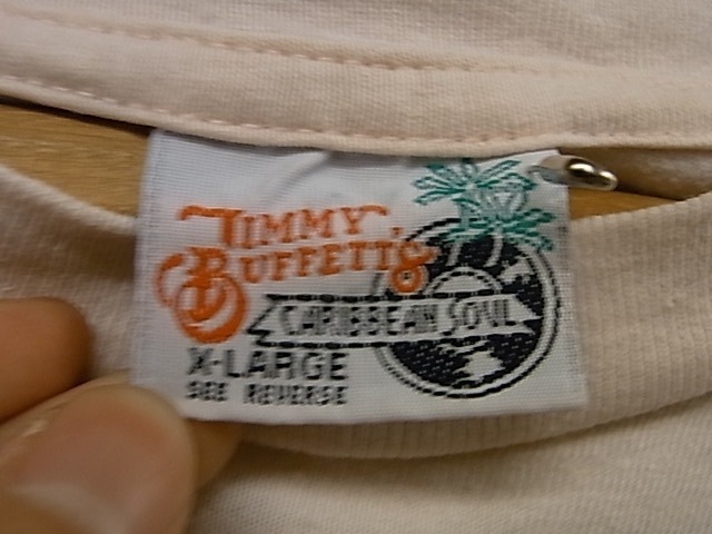 ビッグサイズ 88年製 MADE IN USA JIMMY BUFFETT'S 'CARRIBBEAN SOUL' T-SHIRT SIZE XL アメリカ製 ジミー バフェット 半袖 Tシャツ_画像3