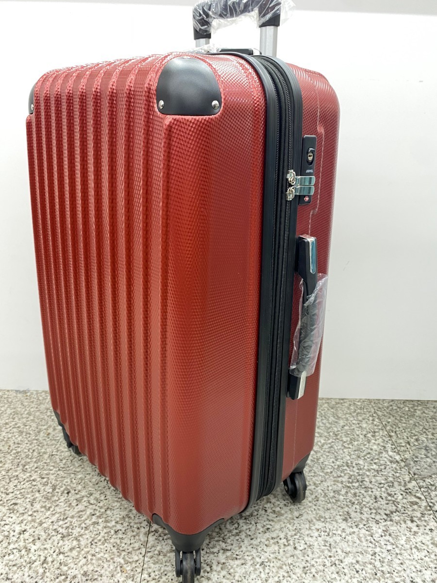 キャリーケース 赤 Mサイズ 拡張機能付き 軽量 新品|Yahoo キャリーケース 赤 Mサイズ 拡張機能付き 軽量 新品|Yahoo