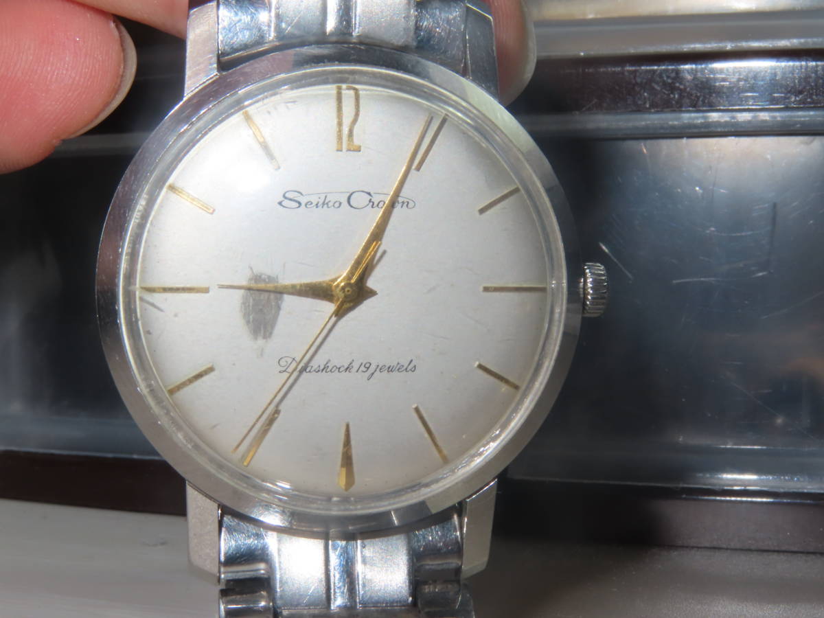 30％割引ファッションの ネコポス可 Seiko crown セイコークラウン J14032 DIASHOCK 19石 手巻き メンズ腕時計 セイコー  ブランド腕時計 アクセサリー、時計-WWW.KONOPIE-ZDROWIE.PL