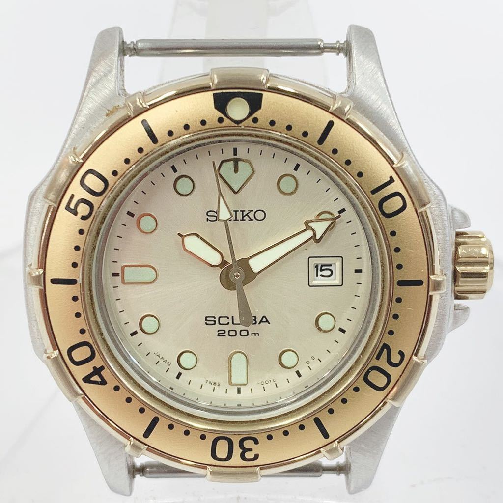 SEIKO セイコー 7N85-0010 SCUBA スキューバ 腕時計 ベルトなし 3針 ユニセックス R中0301