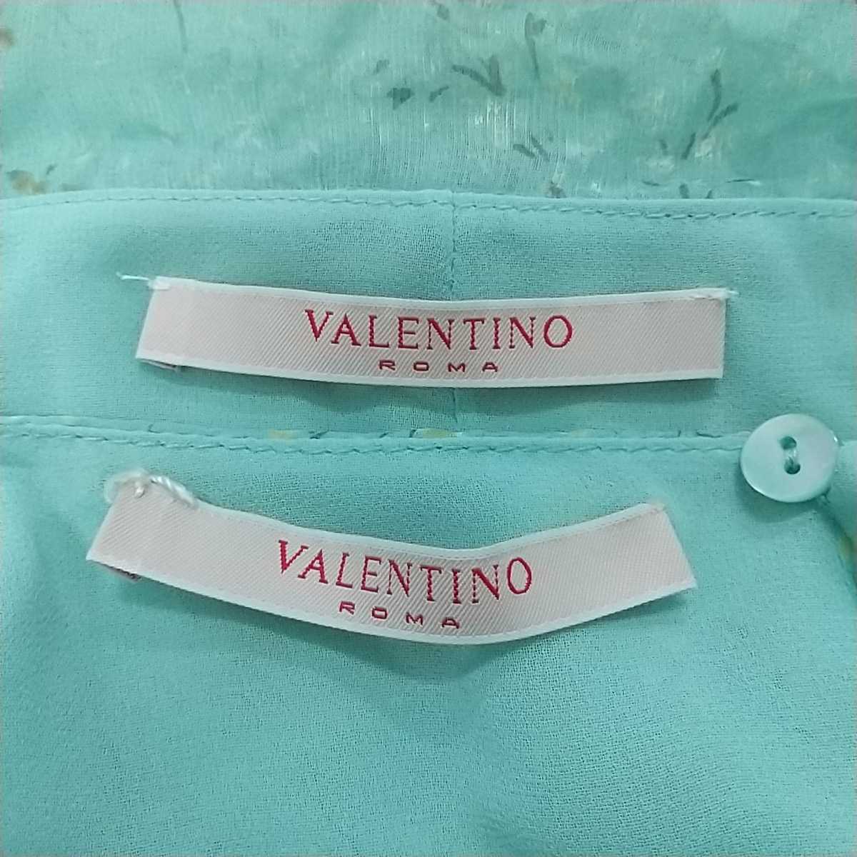 64 ヴァレンティノ VALENTINO ROMA 花柄 シルク 100% アンサンブル