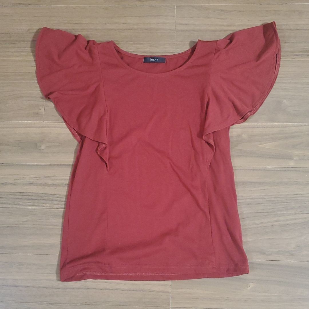 カットソー　Tシャツ　レディース　半袖　S　赤　美品　かわいい