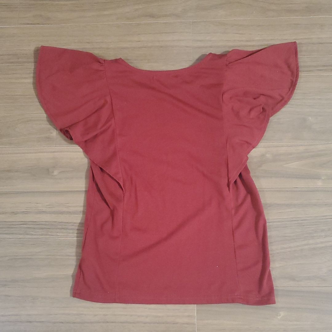 カットソー　Tシャツ　レディース　半袖　S　赤　美品　かわいい