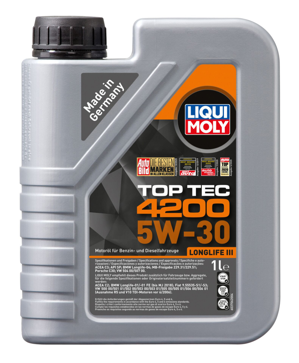 LIQUIMOLY ワーゲン GOLF6(ゴルフ6) TSi ハイライン 1KCTH ロングライフオイル指定車用 エンジンオイル4L/1台分 オイルエレメント付_画像1