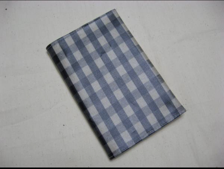 35* close ..... etc.. publication thickness .. cover publication thickness .! navy blue check * hand made 