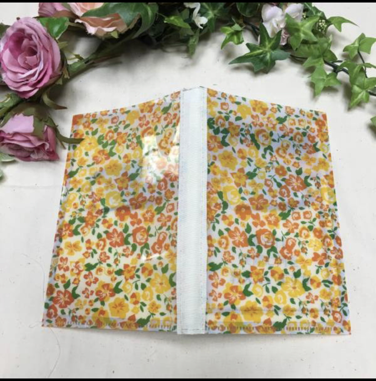 70* hand made *.. etc. publication for cover! hard type yellow color small flower 