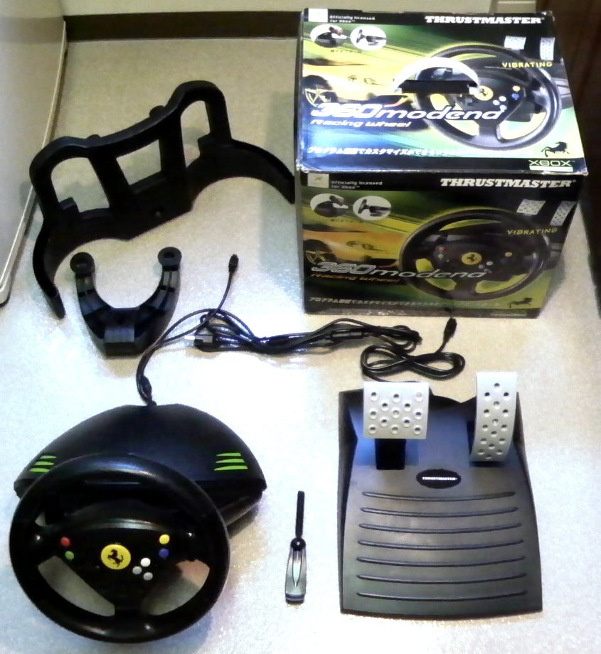  used 360modena RACING WHEEL * racing controller * steering wheel * first generation Xbox for . most . height performance . steering wheel controller!