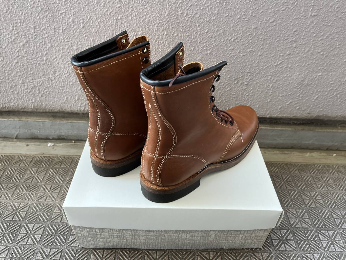 送料込 デッドストック 新品 60年代 70年代 チペワ ワークブーツ 7B CHIPPEWA ヴィンテージ 6300 黒タグ 茶色 キャッツポウヒール