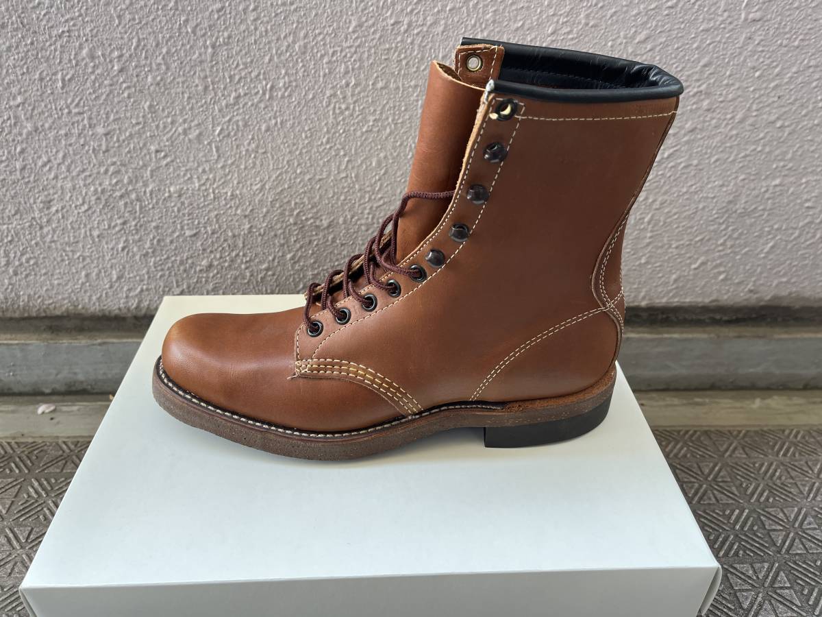 送料込 デッドストック 新品 60年代 70年代 チペワ ワークブーツ 7B CHIPPEWA ヴィンテージ 6300 黒タグ 茶色 キャッツポウヒール