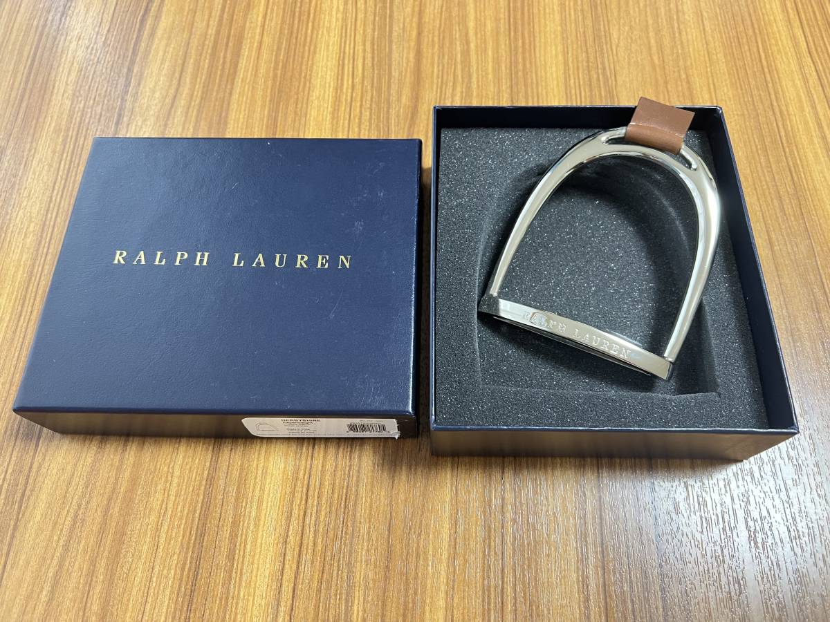  masterpiece [ waste number / hard-to-find ] sense eminent *RALPH LAUREN India made metal & Stila p Logo stamp entering specification top class paperweight / objet d'art *RRL