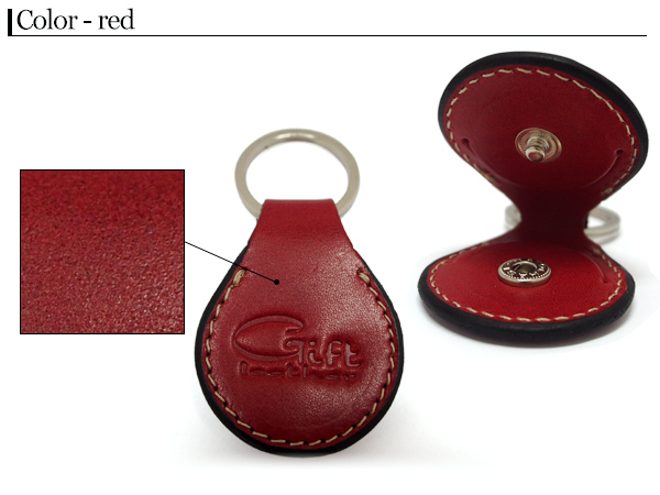 本革 コインケース キーホルダー シュガーボール レッド red 赤 ギフト レザー Gift leather 贈り物 プレゼント ネコポス 送料無料_画像2