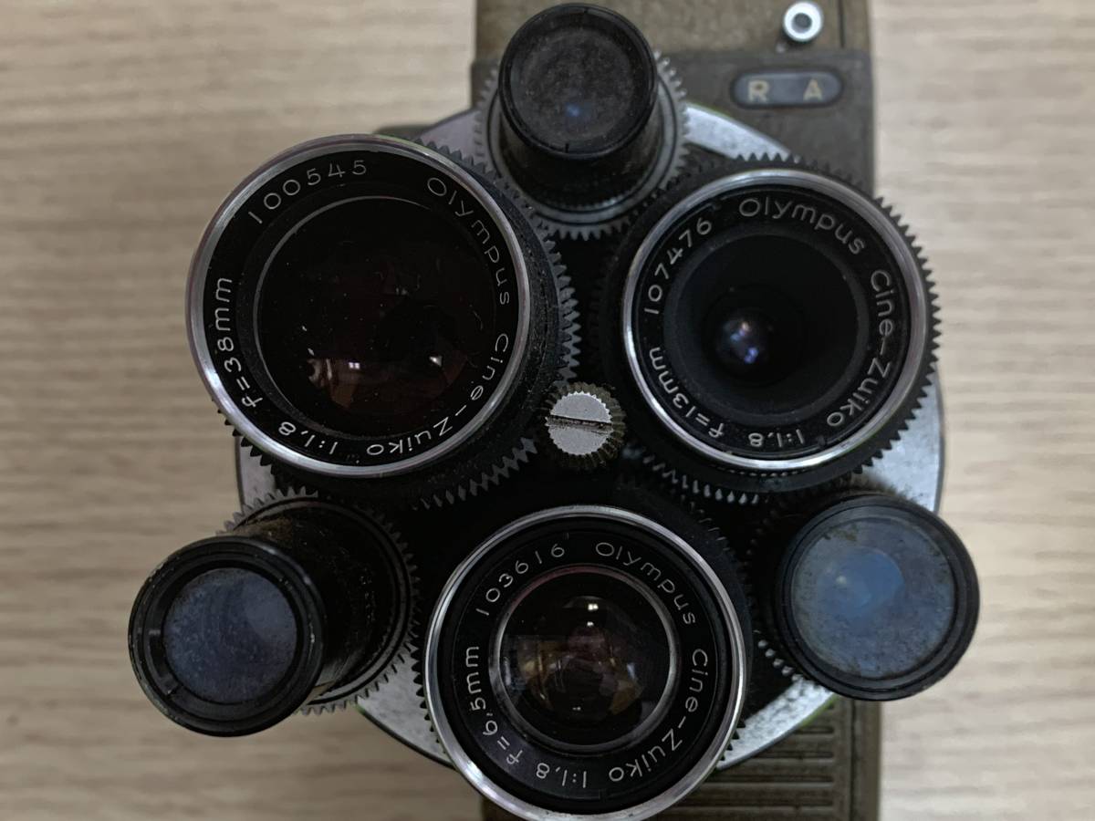 #6330 【昭和レトロ】SANKYO サンキョー 8-R フィルムカメラ レンズ OLYMPUS-CINE-ZUIKO 1:1.8 f=6.5,13,38mm ジャンク品_画像9