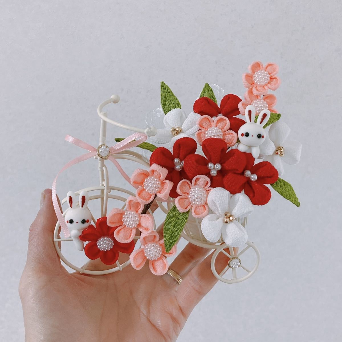 Yahoo!オークション - 幸せのうさぎちゃん つまみ細工 ちりめん Yahoo!オークション - 幸せのうさぎちゃん つまみ細工 ちりめん